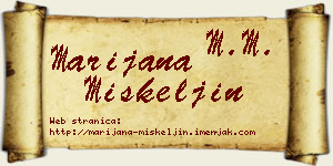 Marijana Miškeljin vizit kartica